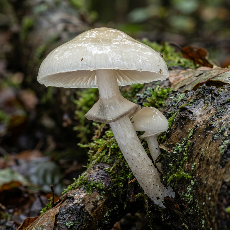 Buchen-Schleimrübling (Mucidula mucida), illustration IA