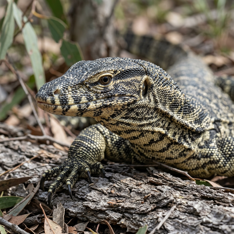 Lézard moniteur coloré