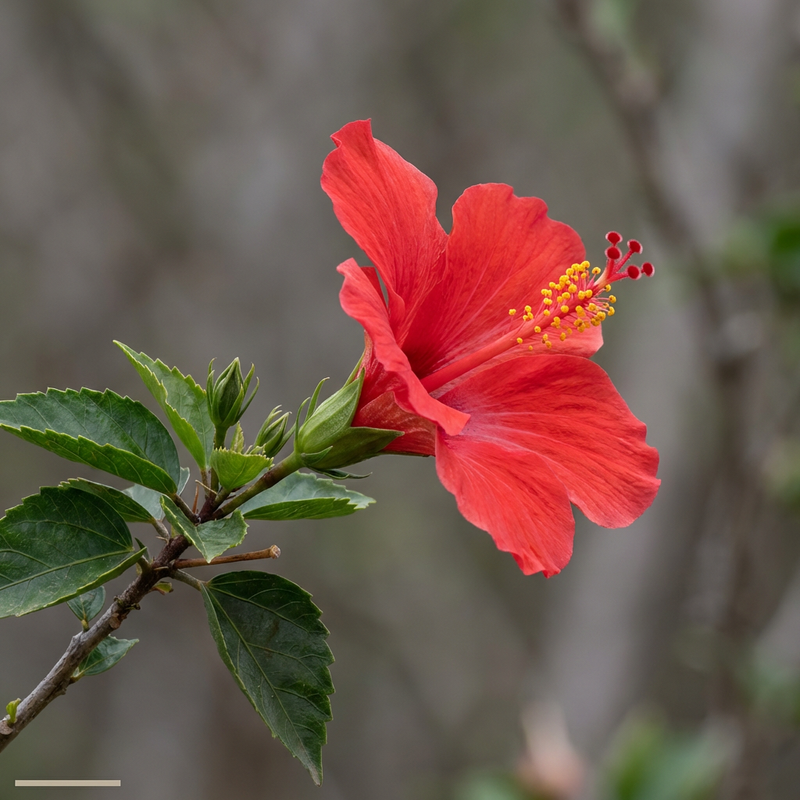 Guimauve chinoise à la rose