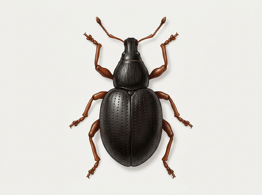 Charançon de la racine du fraisier (Otiorhynchus ovatus) d'en haut