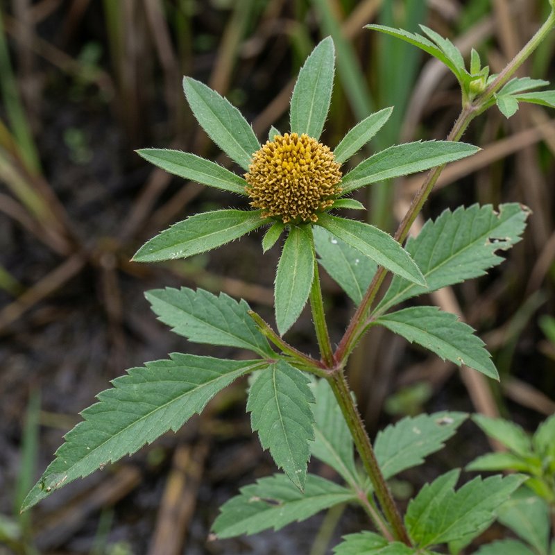 Dreiteiliger Zweizahn (Bidens tripartita), illustration IA