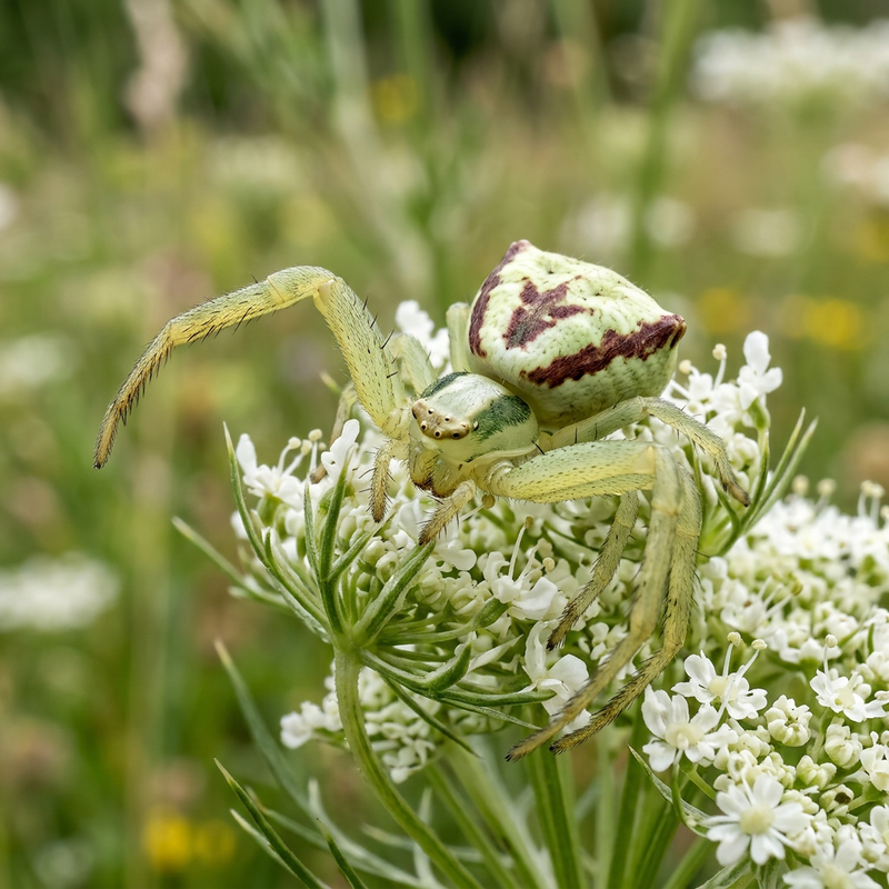 Araignée crabe à trois dents