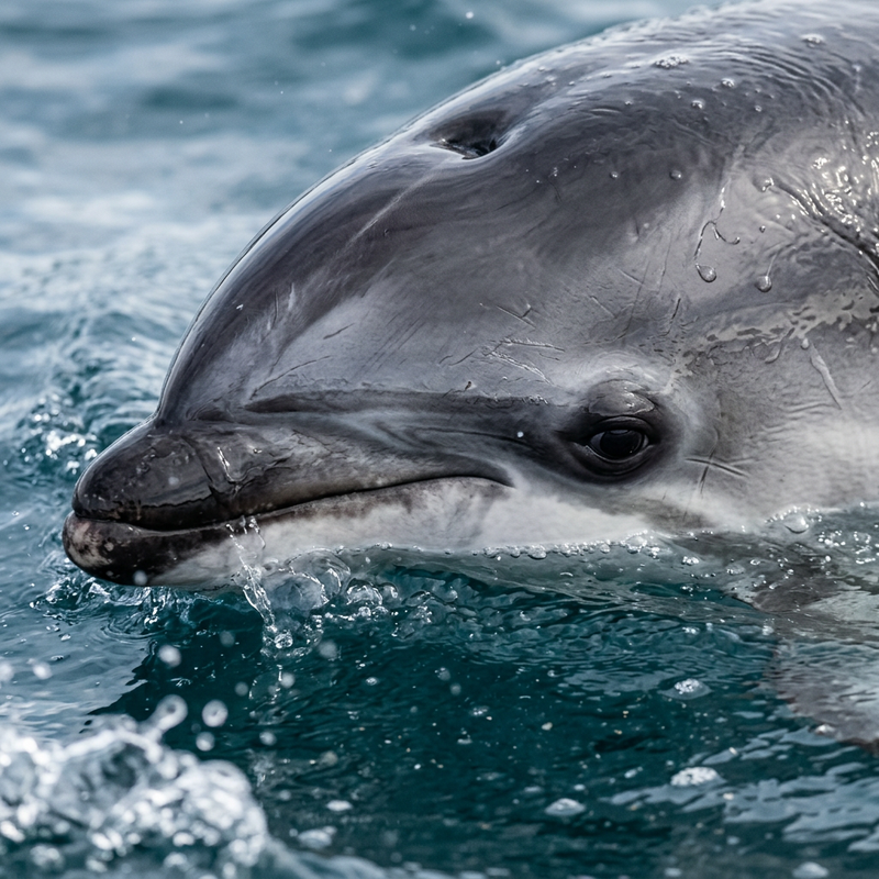 Dunkler Delfin