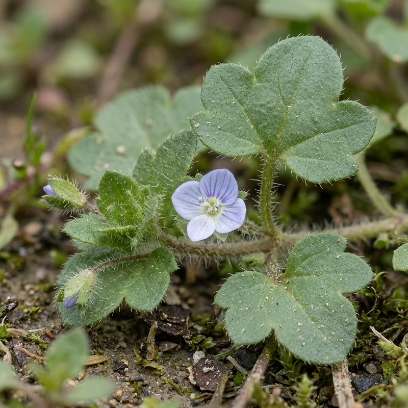Efeu-Ehrenpreis (Veronica hederifolia), illustration IA