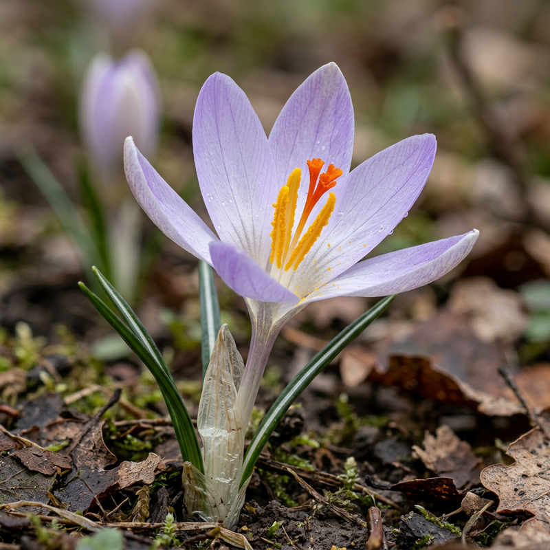 Crocus elfe (Crocus tommasinianus), illustration IA
