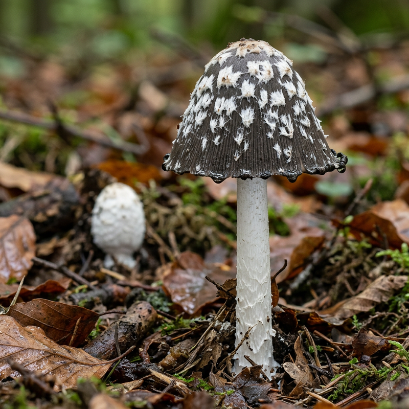 Elstern-Tintling (Coprinopsis picacea), illustration IA