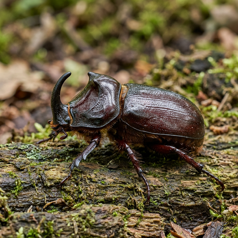 Coléoptère rhinocéros européen