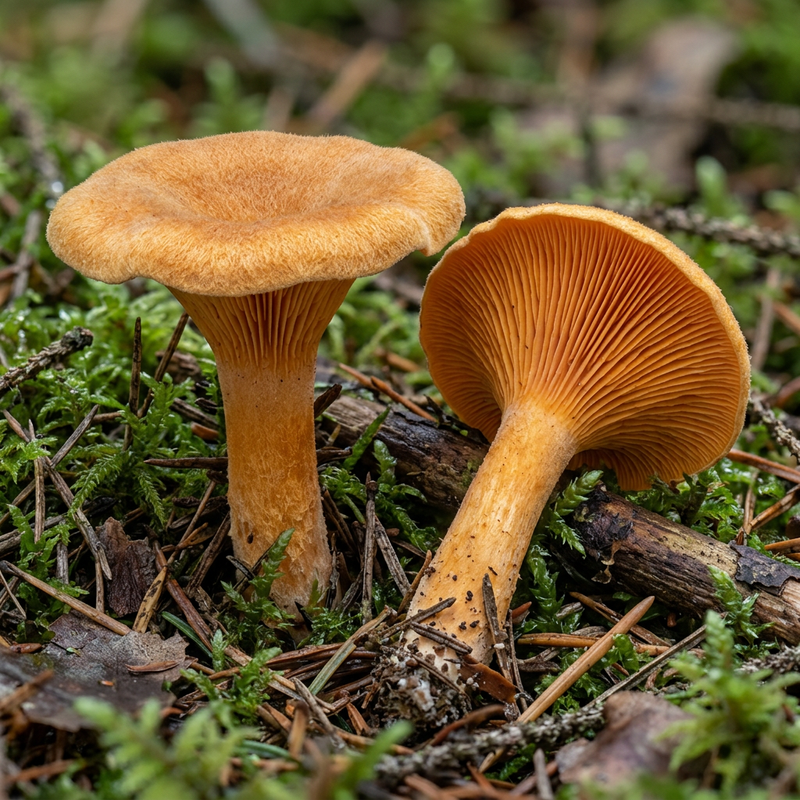 Falscher Pfifferling (Hygrophoropsis aurantiaca), illustration IA