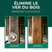 Spray anti-insectes xylophages : Traitement contre les insectes xylophages, les capricornes et les vrillettes du bois pour une utilisation intérieure et extérieure, incluant un livre électronique.