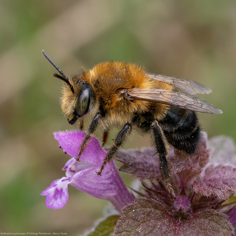 Abeille à fourrure de printemps
