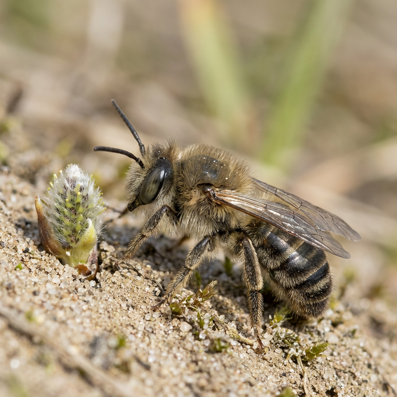 Abeille en soie de printemps