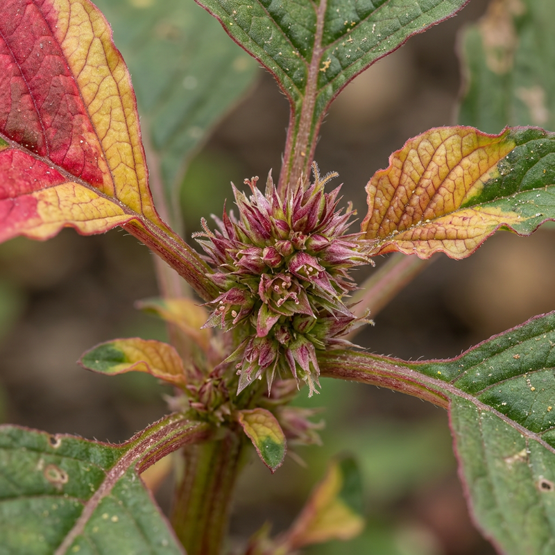 Amarante de jardin (Amaranthus tricolor), illustration IA