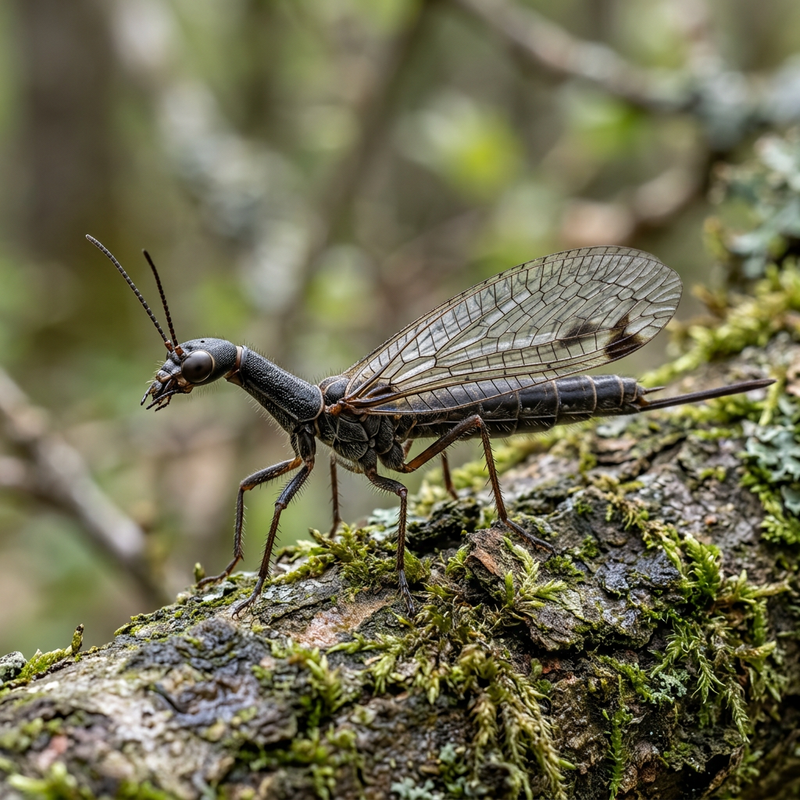 Mouche à col chameau tachetée