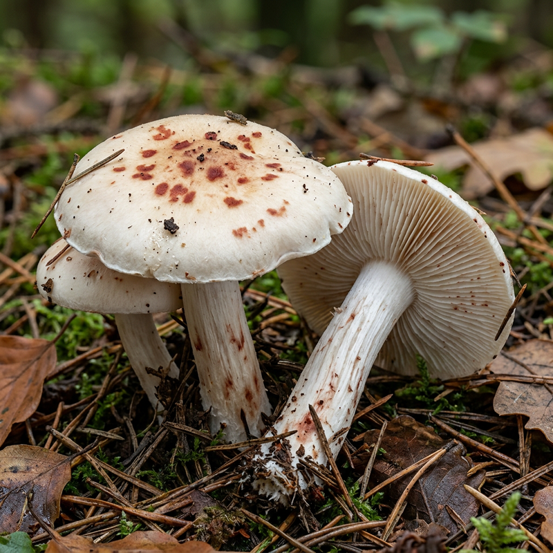 Gefleckter Rübling (Rhodocollybia maculata), illustration IA