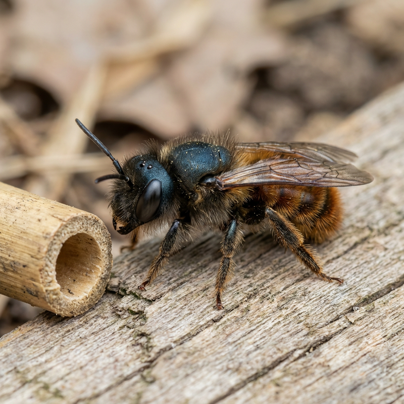 Abeille maçonne à cornes