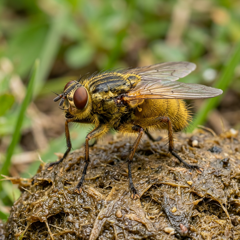Mouche de fumier jaune