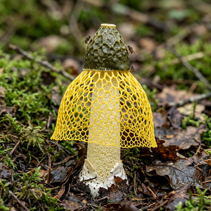 Corne puante en filet jaune