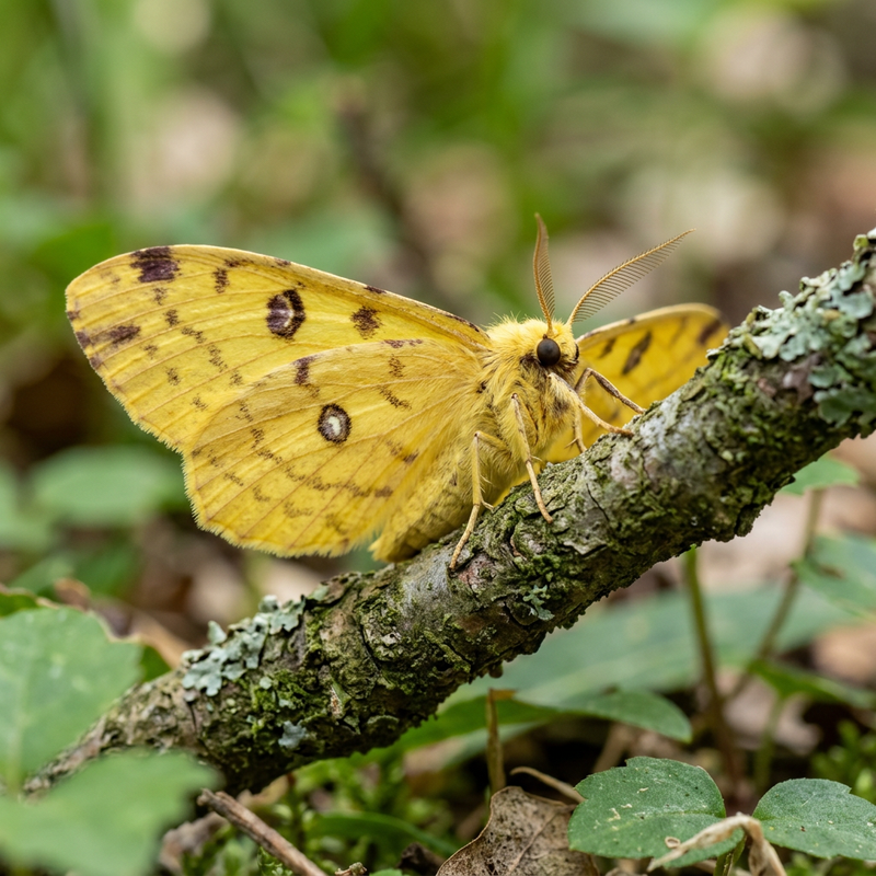Papillon des feuilles jaunes