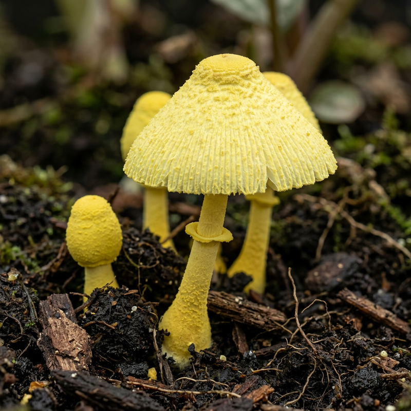 Parapluie plié jaune