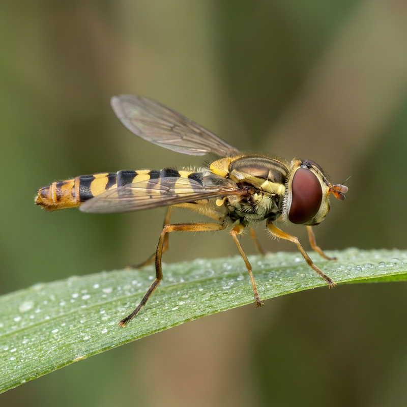 Hoverfly commun à long ventre