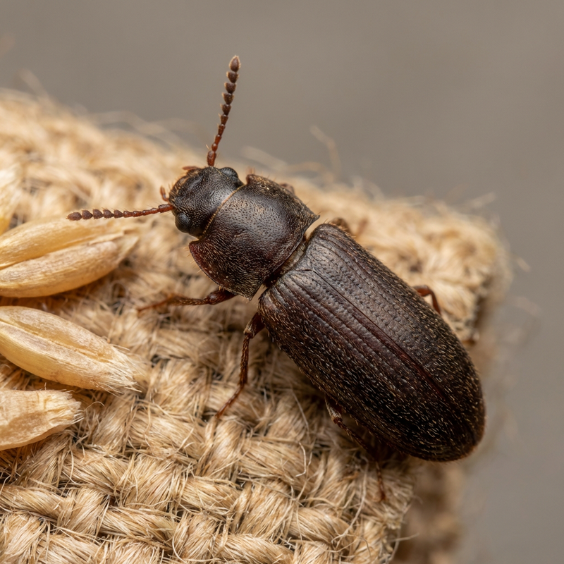 Coléoptère noir des grains