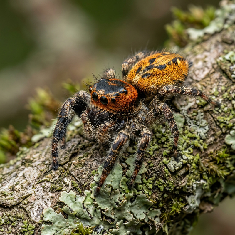 Araignée sauteuse dorée
