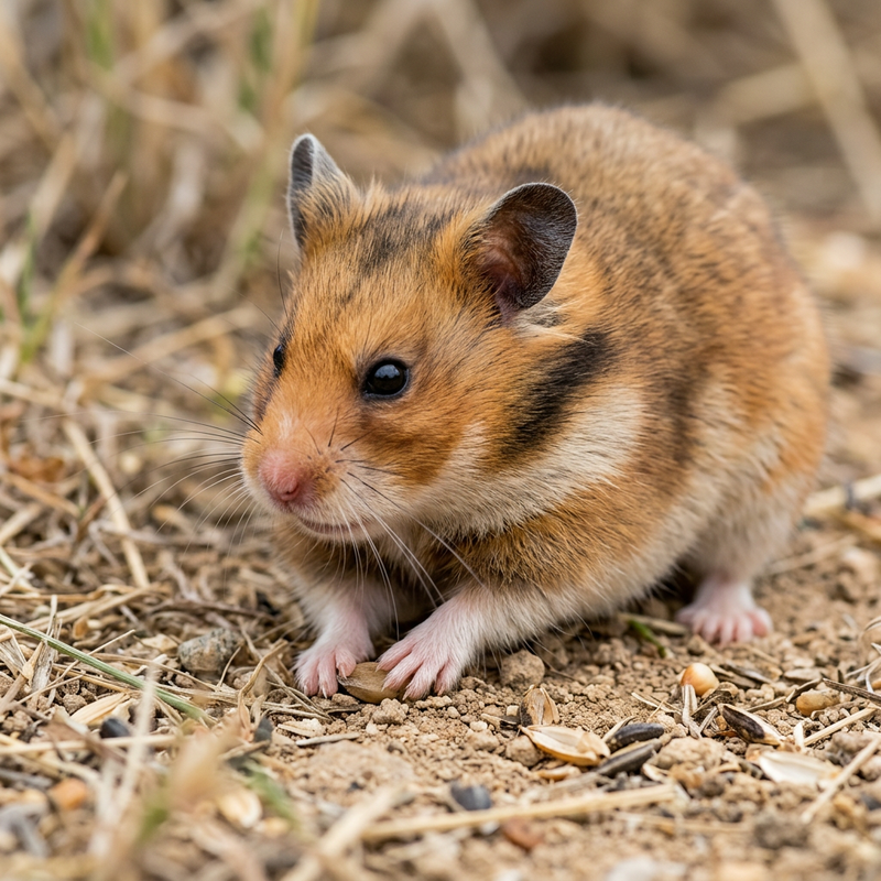 Hamster doré (Mesocricetus auratus), illustration IA