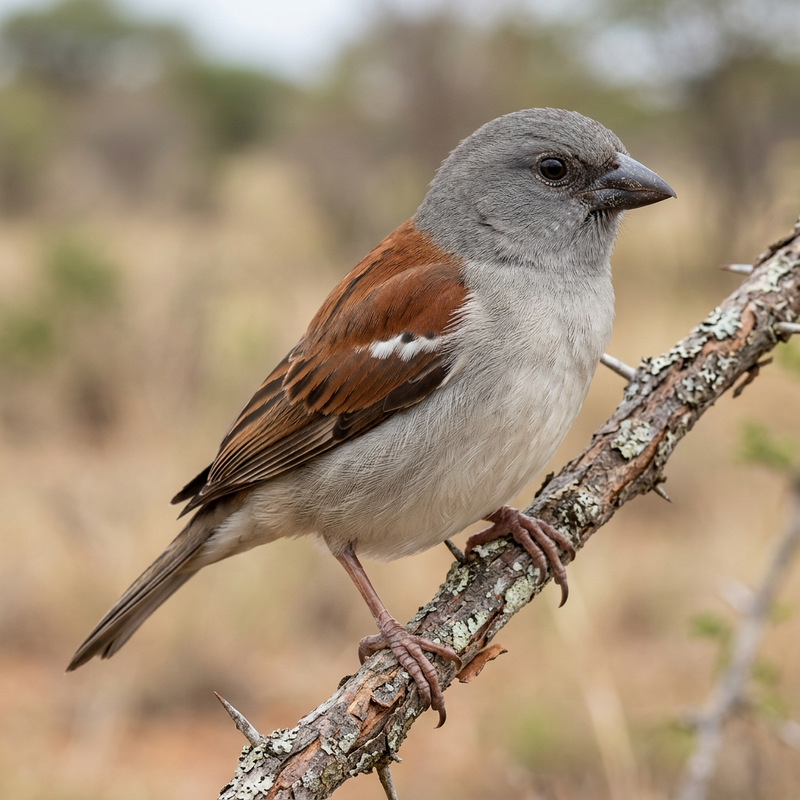 Graukopf-Sperling (Passer diffusus), illustration IA