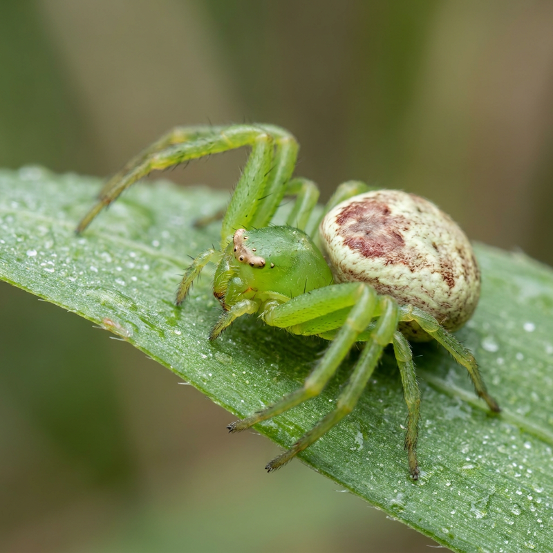 Araignée crabe verte