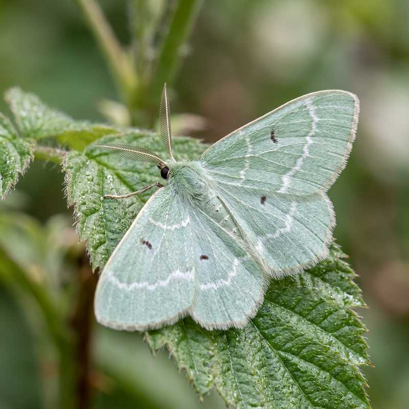 Papillon des feuilles vertes