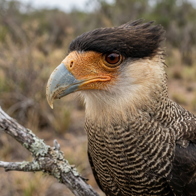 Haubenkarakara (Caracara plancus), illustration IA