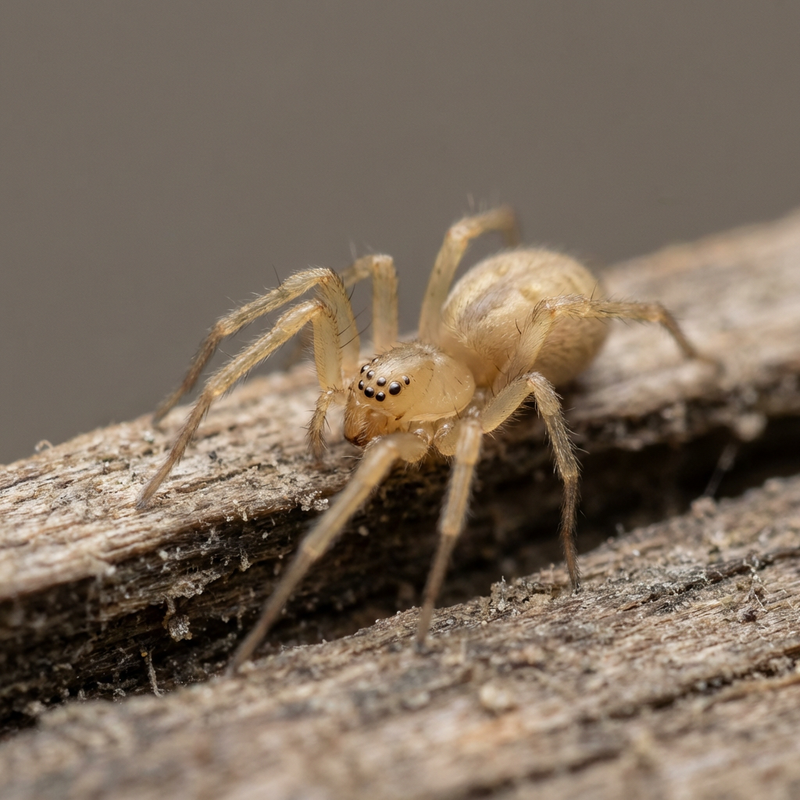 Araignée naine domestique à six yeux