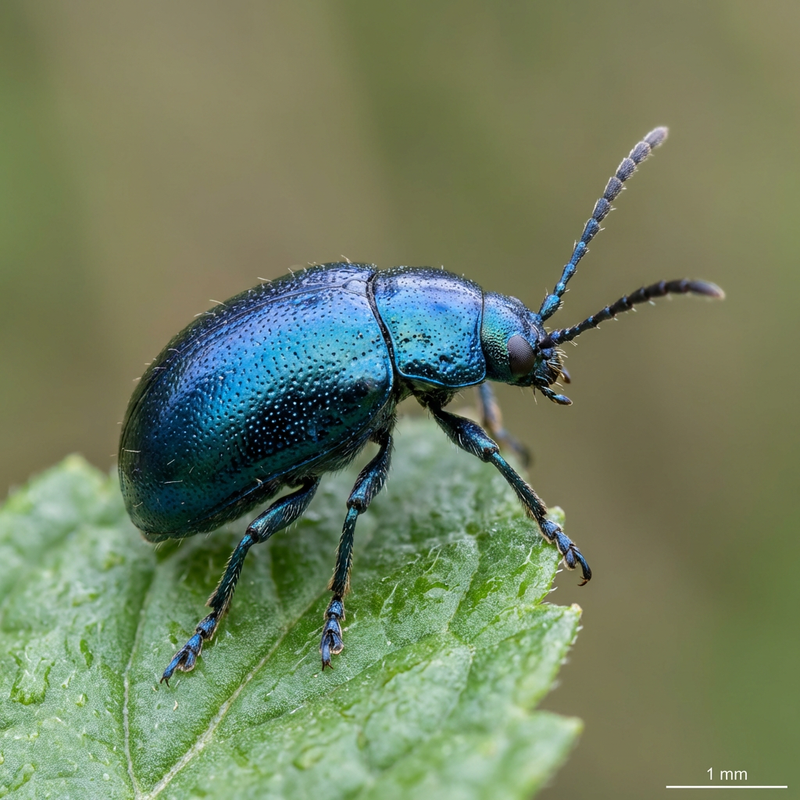 Coléoptère bleu ciel