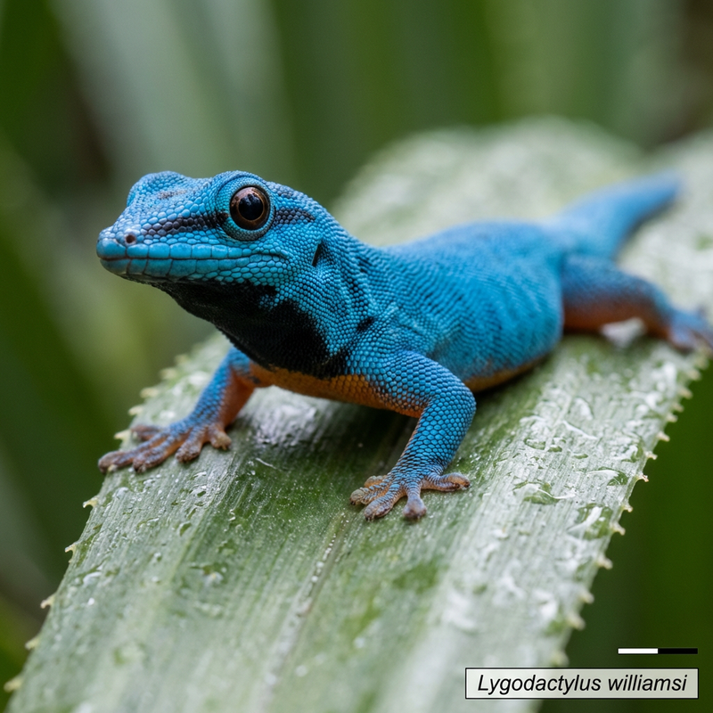 Gecko diurne nain bleu ciel