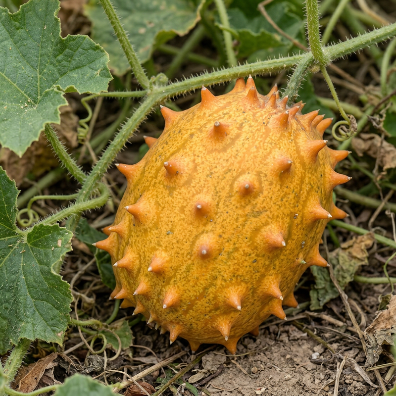 Hornmelone (Cucumis), illustration IA