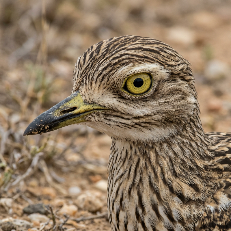 Kaptriel (Burhinus capensis), illustration IA