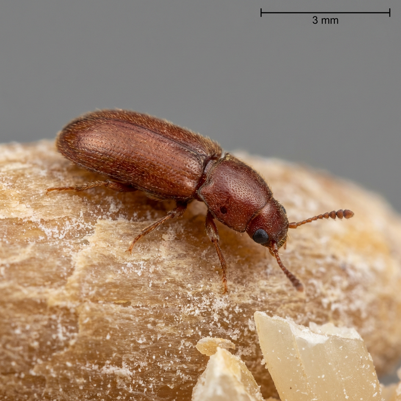 Coléoptère de la farine à petits yeux