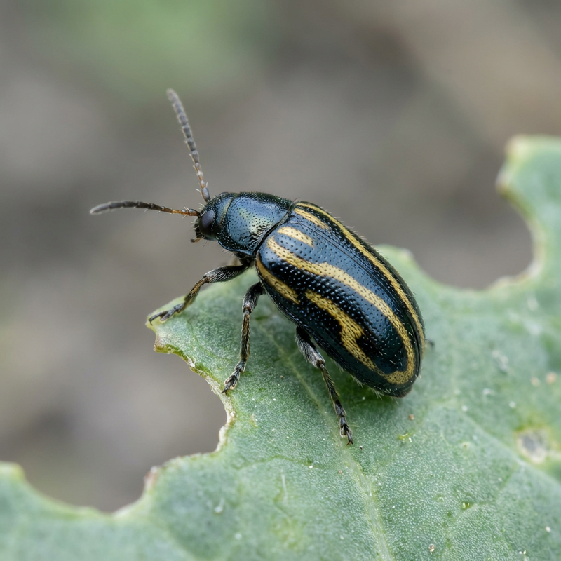 Petite puce de charbon rayée