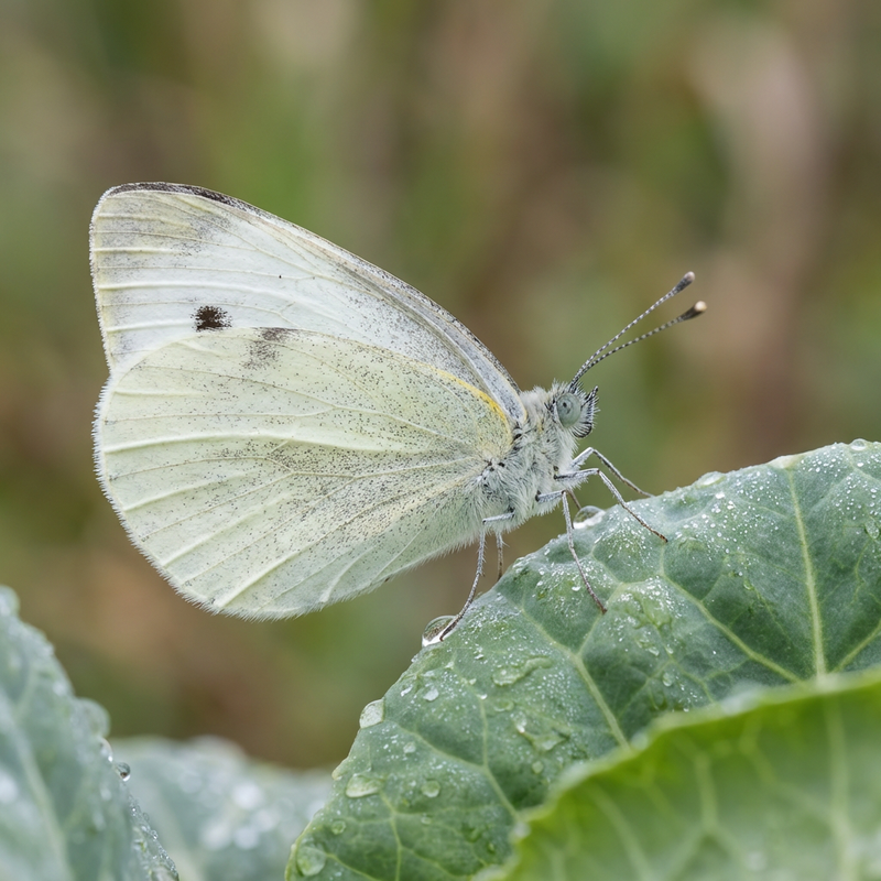 Petit papillon blanc du chou