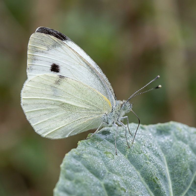 Aspect papillon blanc du chou
