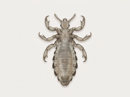 Pou de tête (Pediculus humanus capitis) d'en haut