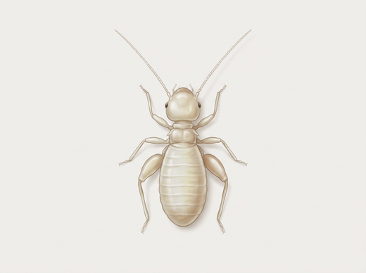 Pou de poussière (Liposcelis) d'en haut