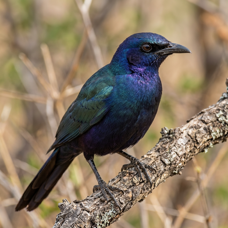 Meves-Glanzstar (Lamprotornis mevesii), illustration IA