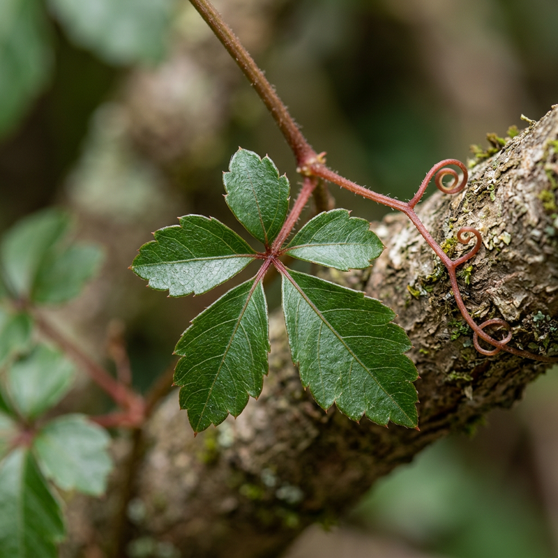 Miniatur-Kletterrebe (Cissus striata), illustration IA