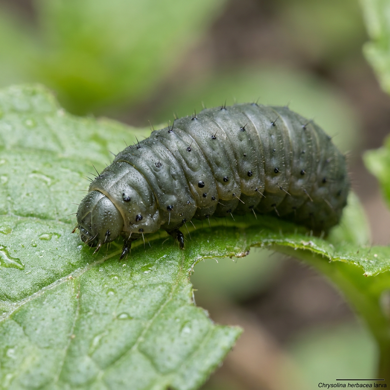 Coléoptère de la menthe (larve)