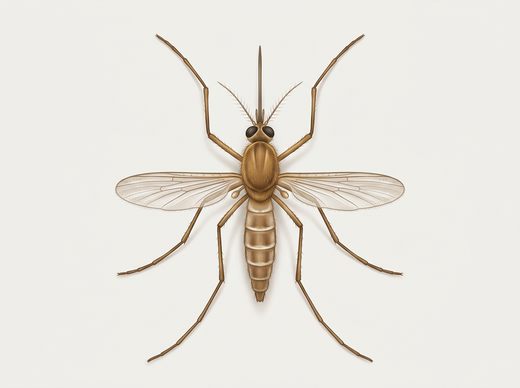 Moustique domestique (Culex pipiens) d'en haut