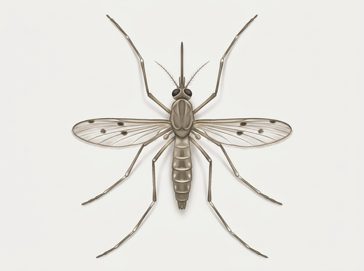 Teigne (Culiseta annulata) d'en haut