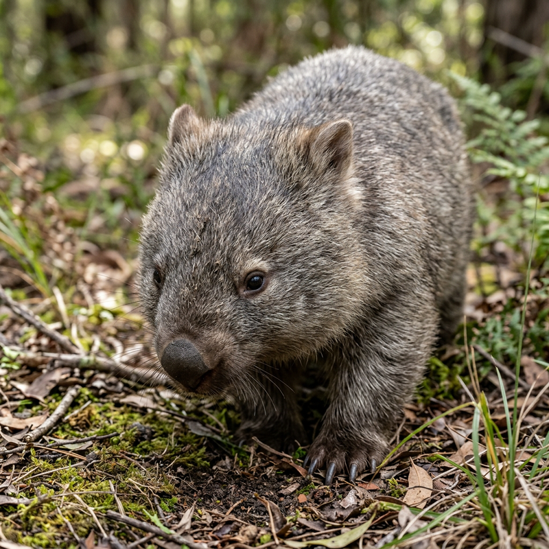 Wombat au nez nu