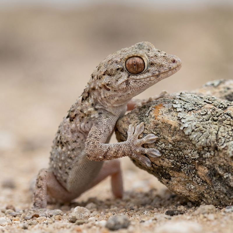 Gecko namibien à doigts de feuilles