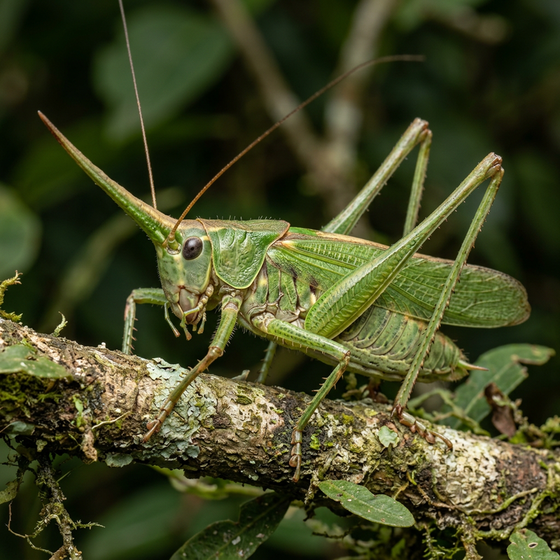 Sauterelle rhinocéros (genre Copiphora)